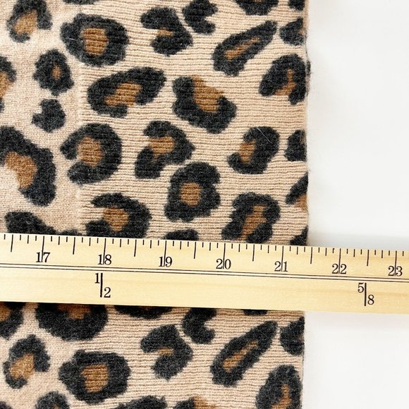 Cynthia Rowley 100% 2-Ply Cashmere Leopard Print Sweater Crewneck Size Small - Picture 5 of 5